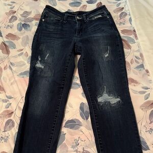 Judy Blue Dark Wash Distressed Boyfriend Jeans